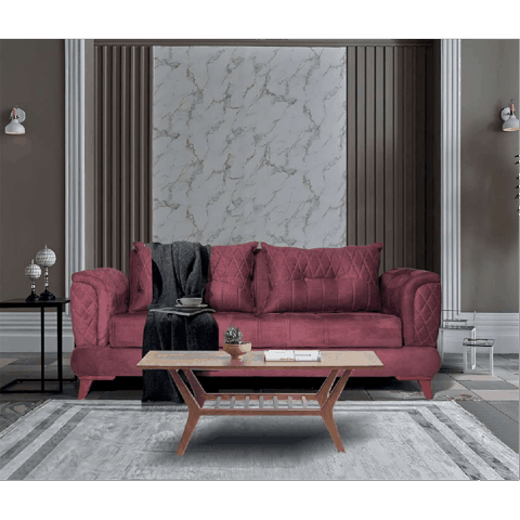 Divan Alzzoni Gold Hamerton Qırmızı (3 yerli) — Bakı