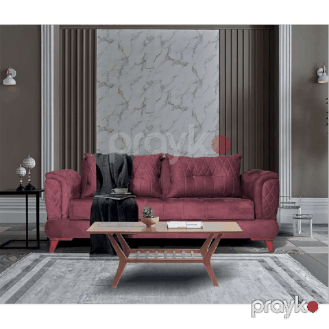 Divan Alzzoni Gold Hamerton Qırmızı (3 yerli) — Bakı