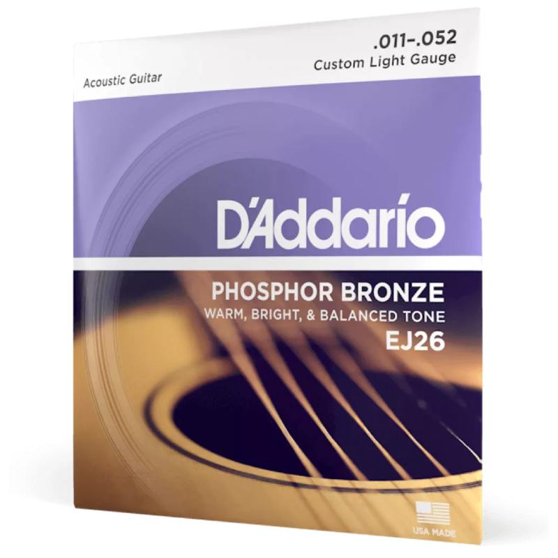 D-Addario EJ26 Phosphor Bronze 11-52 Costom Light — Musiqiə alətləri, Bakı (2)