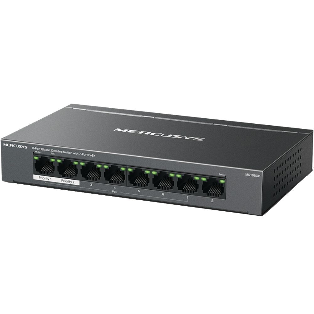 Kommutator Mercusys Lan Switch MS108GP — Routerlər, Bakı (2)