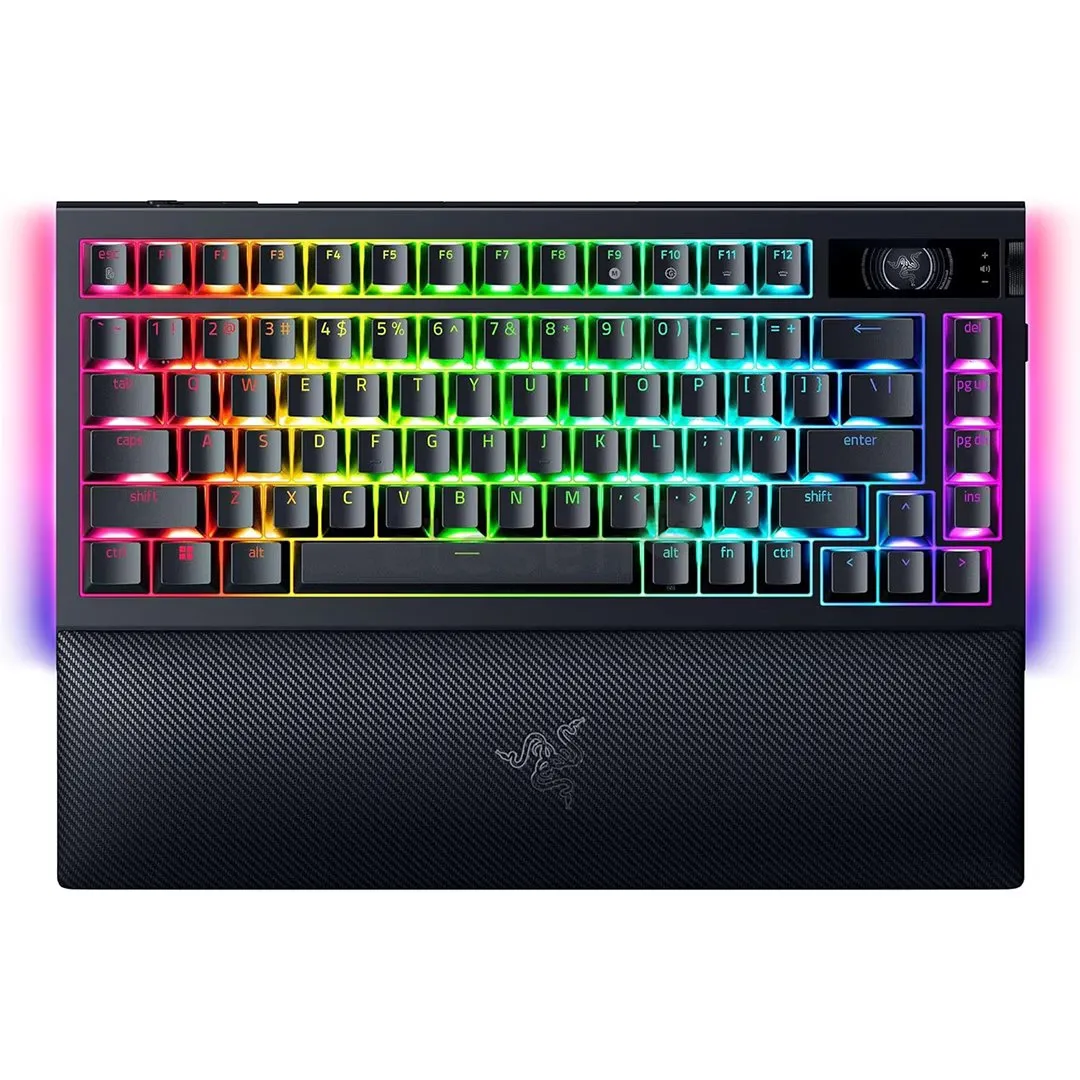 Oyun üçün simli və simsiz klaviatura Razer Keyboard mechanical BlackWidow V4 Pro 75 Mechanical Switches Gen-3, Usb-a/wl/bt Black(RZ03-05130100-R3M1)