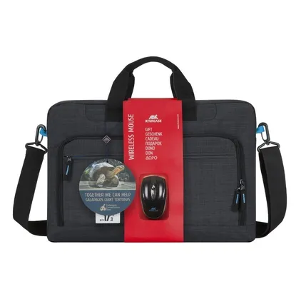 Notbuk üçün çanta rıvacase 8058 black laptop bag 17.3" + wıreless mouse / 16 — Bakı