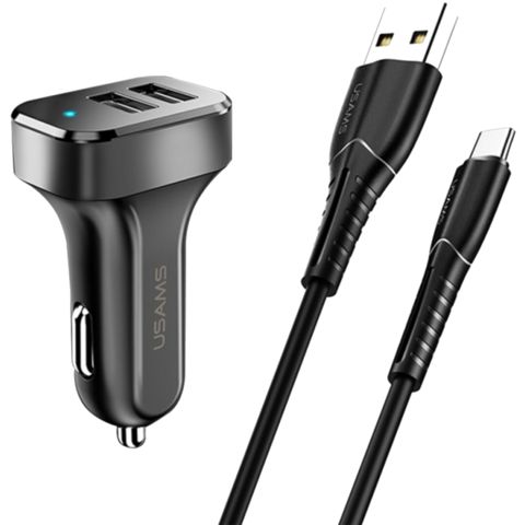 Avtomobil üçün adapter Usams C13+U35 Micro Cable NTU35MC13TZ — Bakı