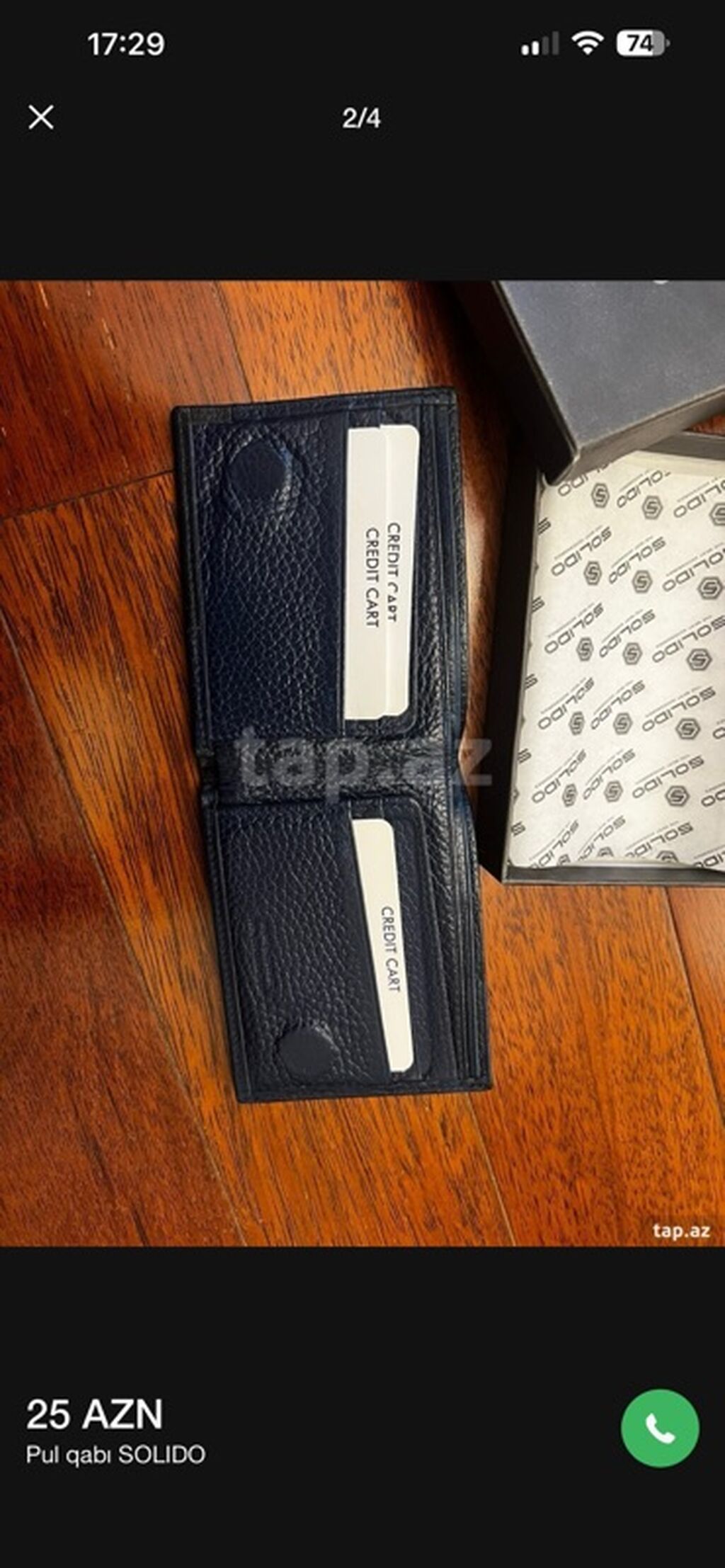 Solıdo kişilər üçün dəri pulqabı – model TG-3021 Black - Rəng: qara — Aksesuarlar, Bakı (2)