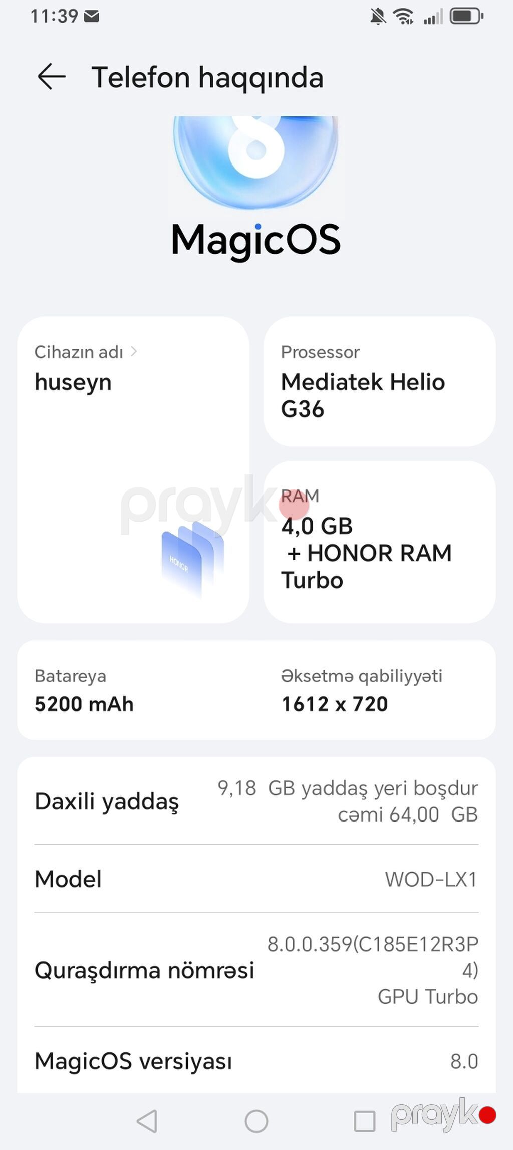 Honor 64 GB, rəng - Qara — Honor, Masazır (3)