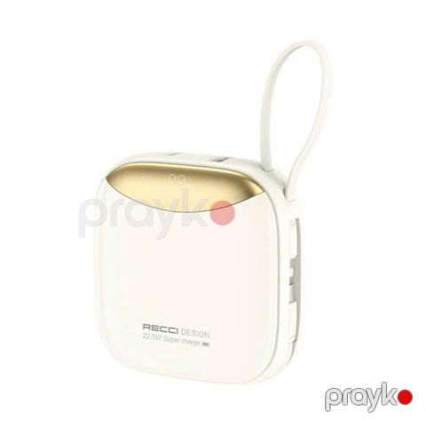 Recci Powerbank RPB-P20 20000 mAh 22.5w (Cream) — Bakı