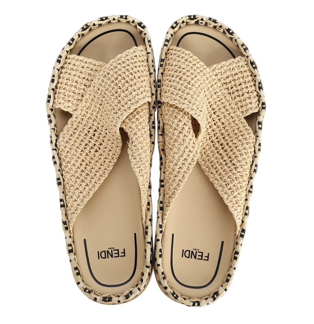 Orijinal Fendı Zucca FF Logo Raffia Mules – Ölçü 40 565 dollara alinib — Şəxsi əşyalar, Bakı