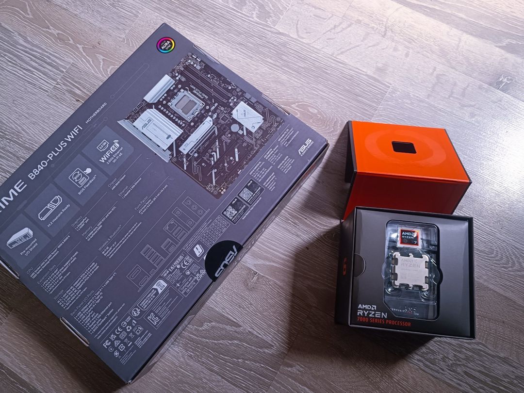 ASUS Prime B840 wıfı + AMD Ryzen 7 7700X 32GB DDR5 — Elektronika, Bakı (2)