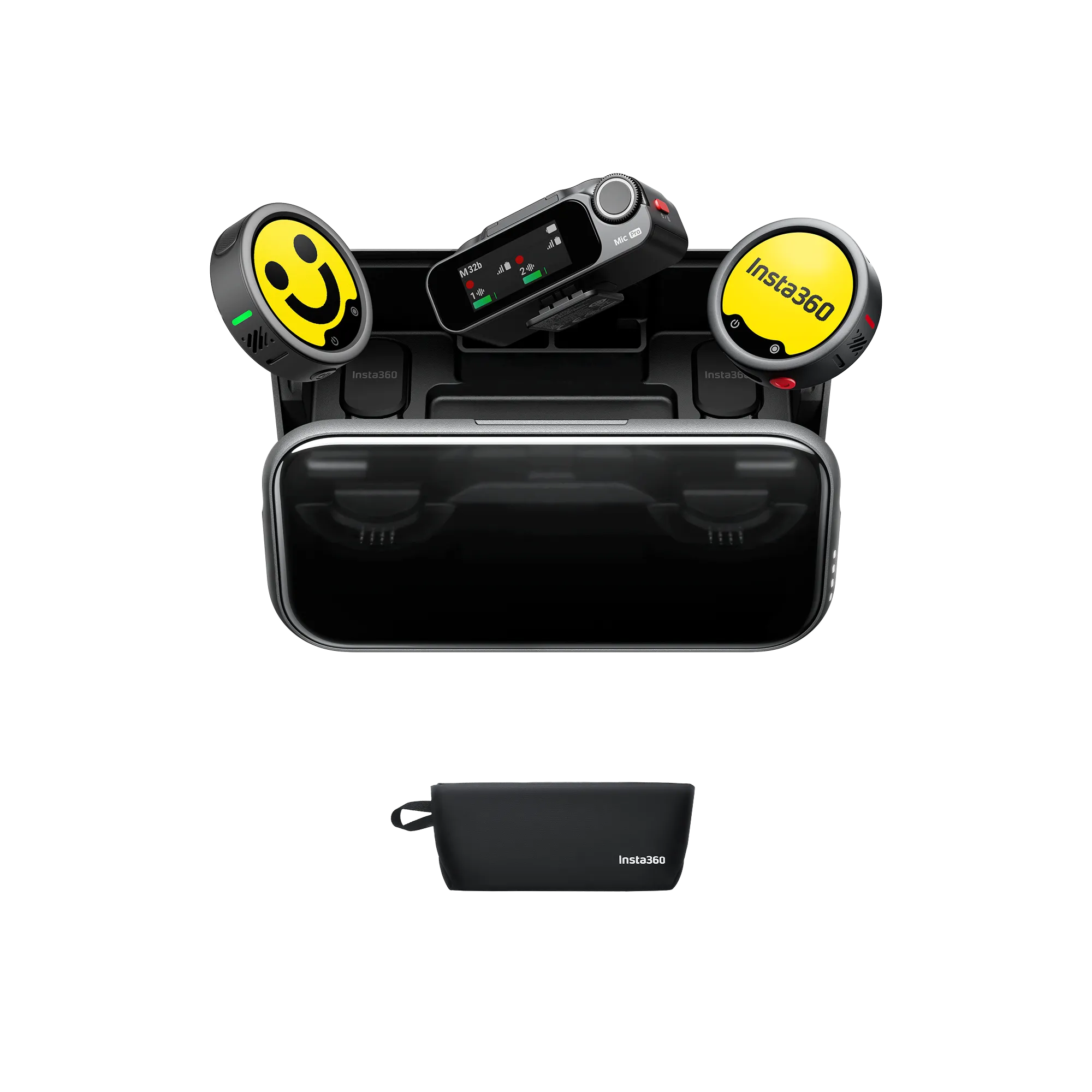 Simsiz yaxa mikrofonu Insta360 Mic Pro Dual — Mikrofonlar