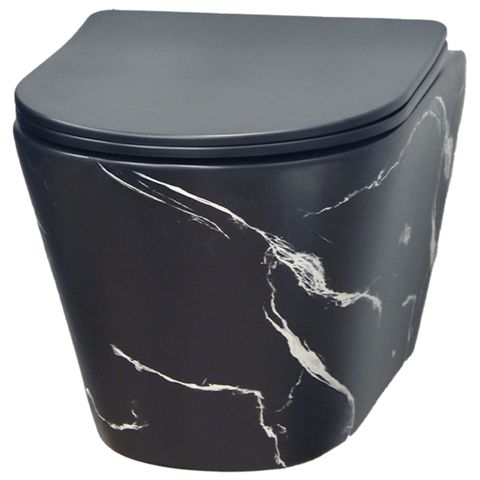 Unitaz Gold Banyo 911 Matte Black Pattern — Bakı