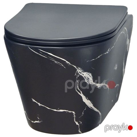 Unitaz Gold Banyo 911 Matte Black Pattern — Bakı