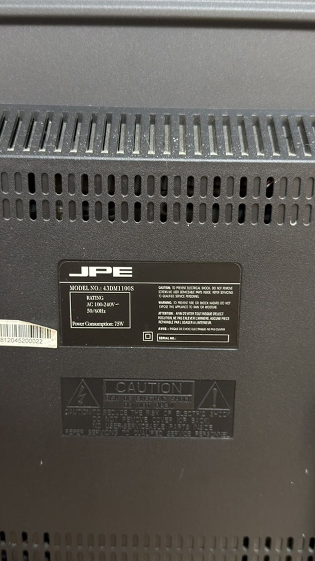 JPE 43DM1100S LED televizor - Ekran diaqonalı: 43 düym - Panel: LED — Televizorlar, Bakı (3)