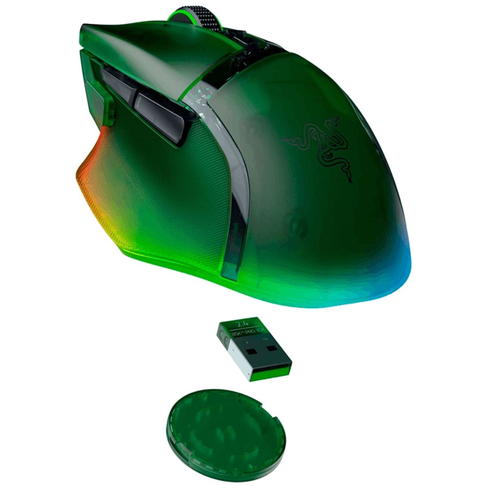 Gaming Mouse Razer Basilisk V3 Pro 35K RGB Phantom Edition RZ01-05240300-R3G1 Green — Klaviaturalar və siçanlar, Bakı (3)