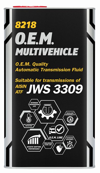 Sürətlər qutusu üçün yağ Mannol ATF Multivehicle Aisin Warner JWS 3309 Metal 4 lt — Bakı