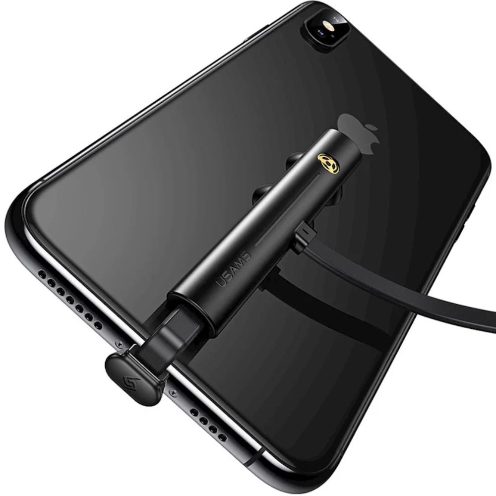 Naqil Usams US-SJ379 U39 USB Type-A to Lightning 1.2 m SJ379USB01 Black — Mallar, Bakı (2)