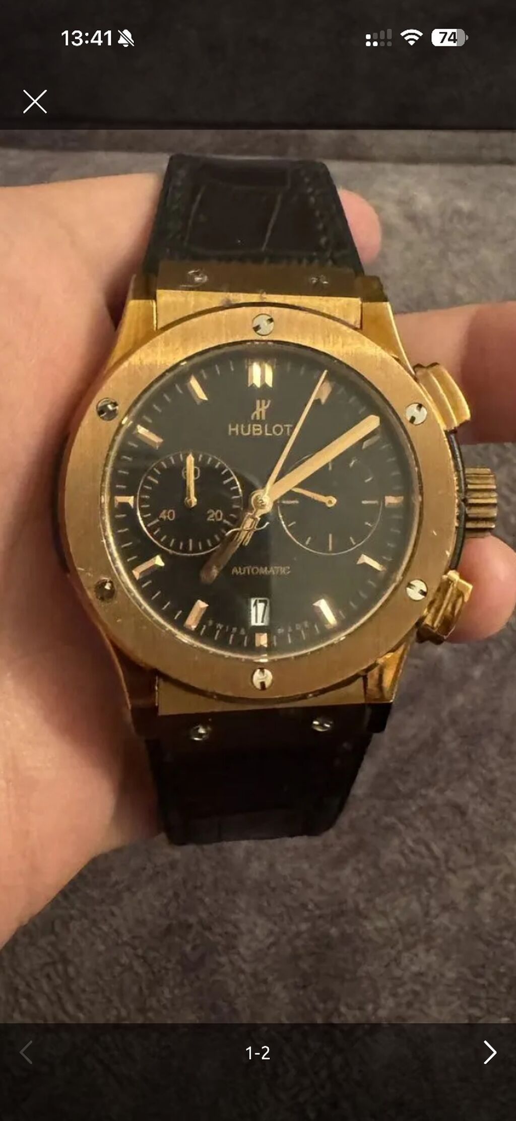Hublot üslubunda qol saatı - Korpus: qızılı tonlu metal, ön bezel 6 — Qol saatları, Bakı (3)