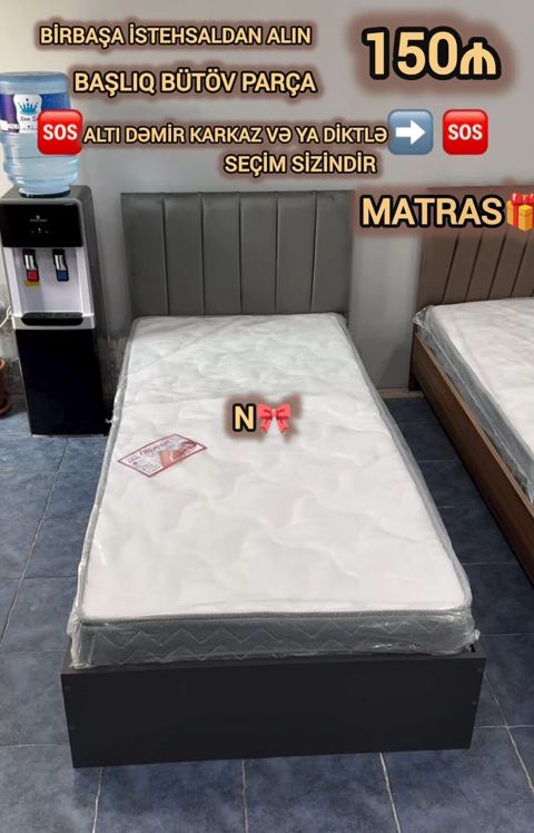 Yeni, Təknəfərlik çarpayı, Bazasız, Matras ilə — Bakı
