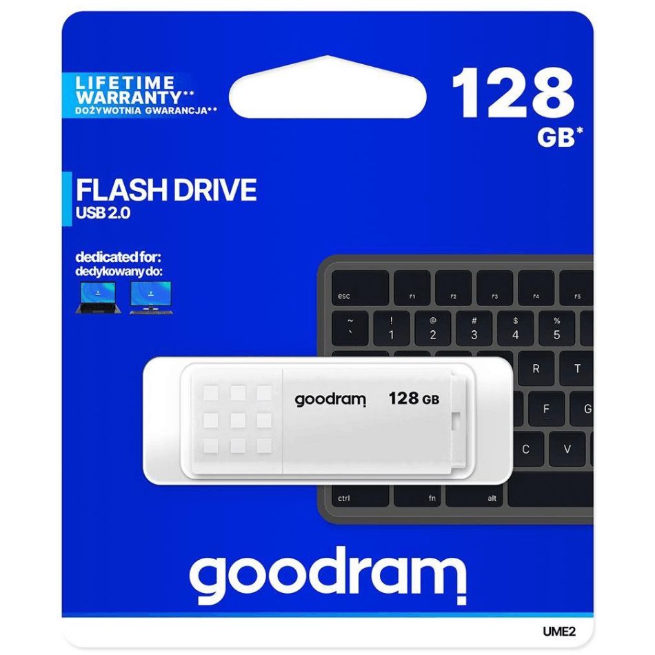Fleş kart Goodram 128 GB USB 2.0 White UME2 5908267935712 — Kompüterlər və noutbuklar, Bakı (3)