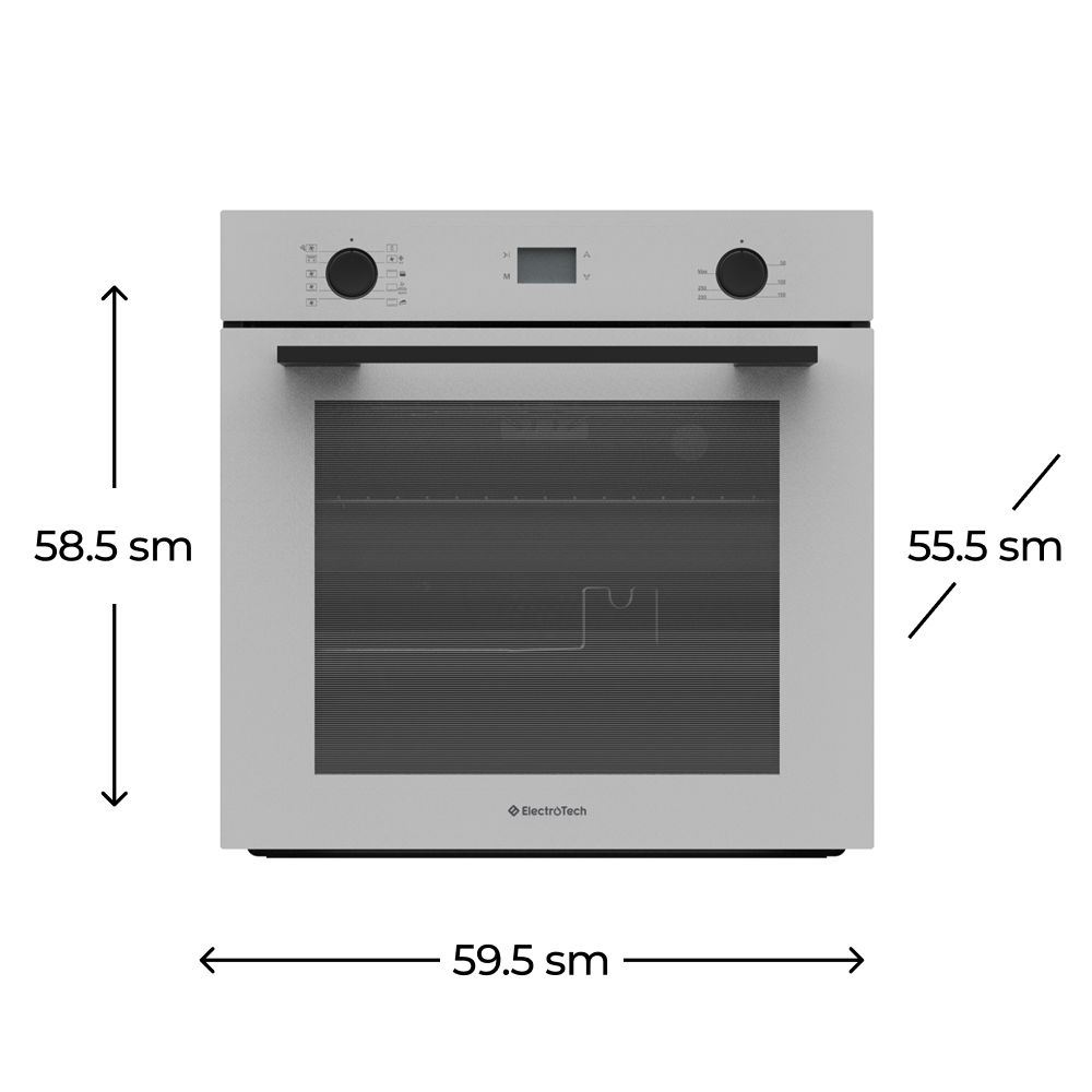 Soba Electrotech Grey Glass Set Oven — Fırın kamerası, Bakı (2)