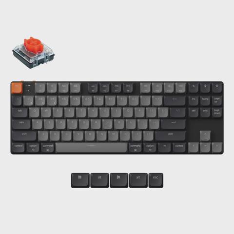 Simsiz oyun klaviaturası Keychron K1 Version 6 RGB Backlight Red Switch (K1X-B1-AZ) — Baku Electronics — Computers & Laptops