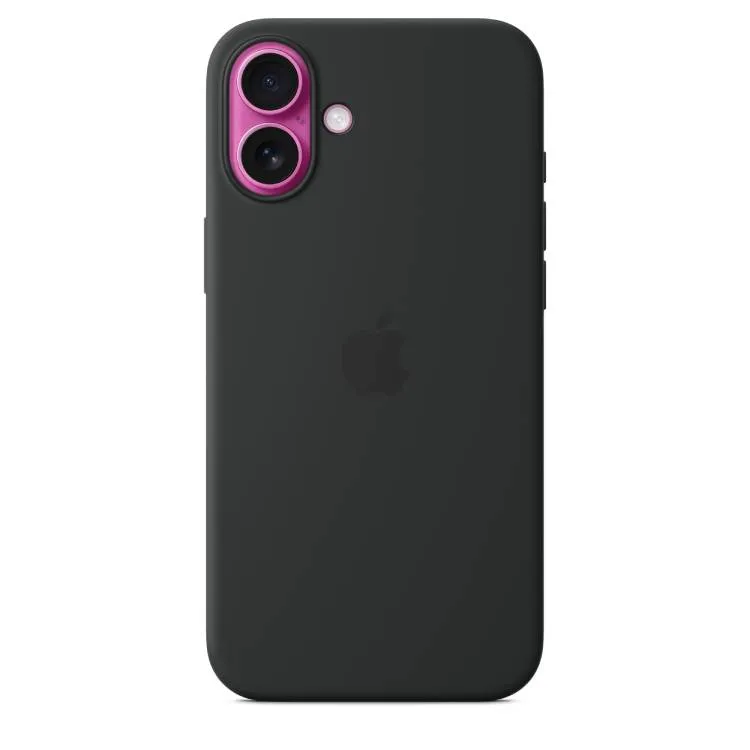 Çexol Apple iPhone 16 Plus Silicone Case with MagSafe - Black (MYY93ZM/A) — Bakı