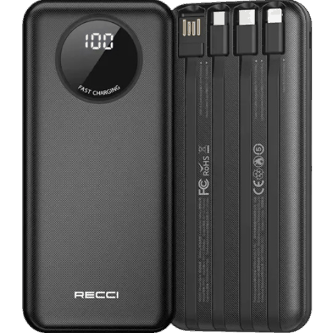 Recci RP01 10000 mAh Black — Bakı