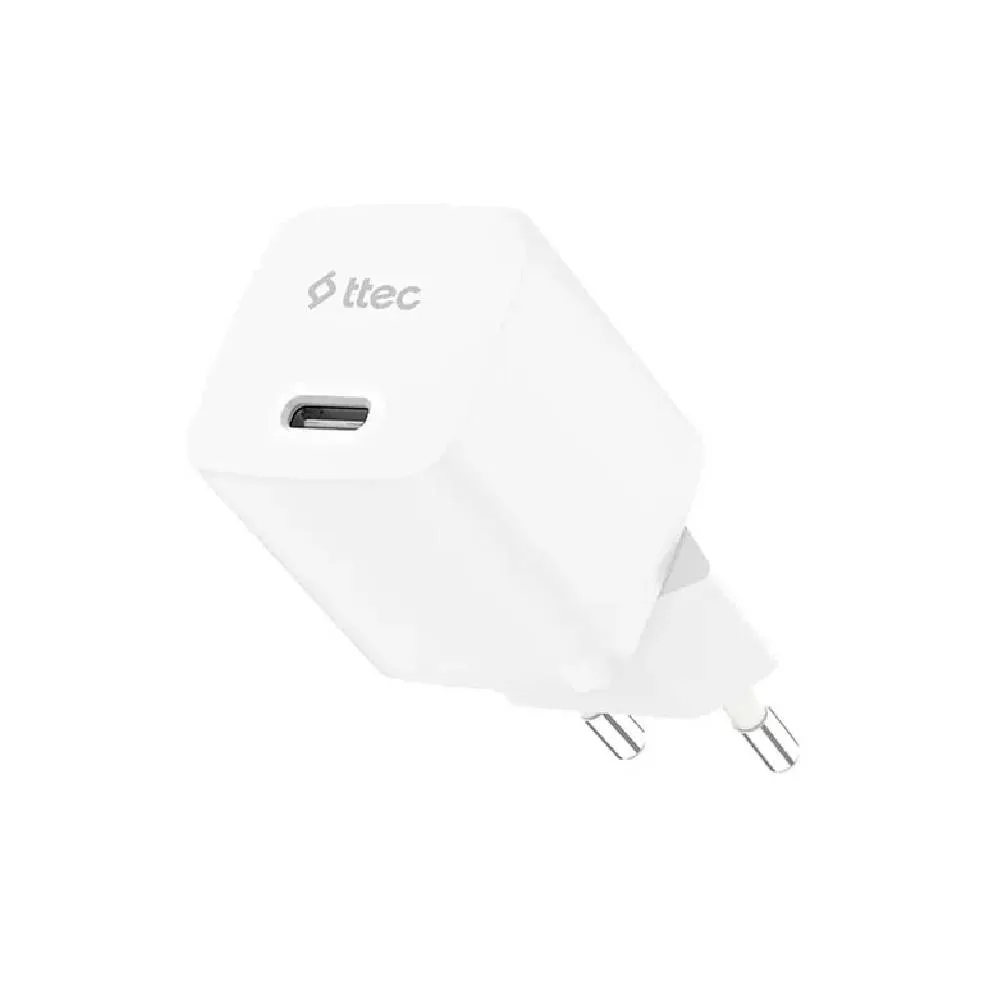 Adapter Ttec SmartCharger GAN 20W PD Travel White (2SCG20B) — Bakı