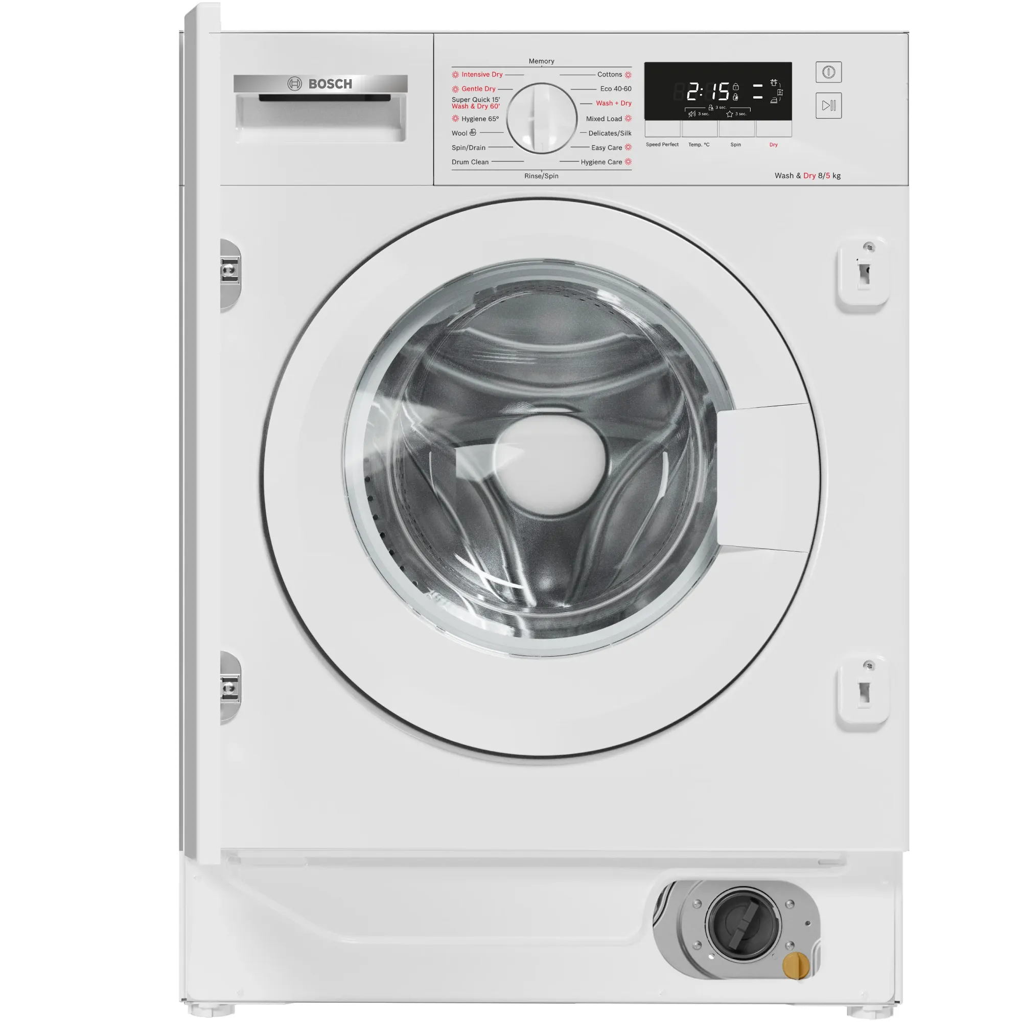 Quraşdırılan paltaryuyan və qurudan maşın Bosch WKD28260ME