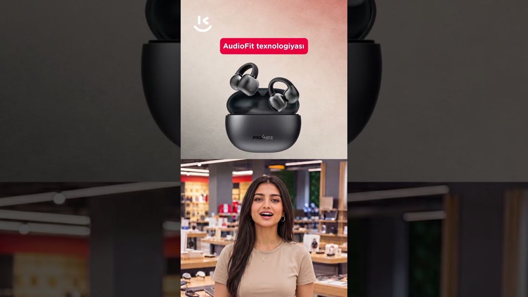 Qulaqlıq Promate AudioFit Open Ear Clip On Aırclıp.whıte White — Simsiz qulaqlıqlar, Bakı (2)