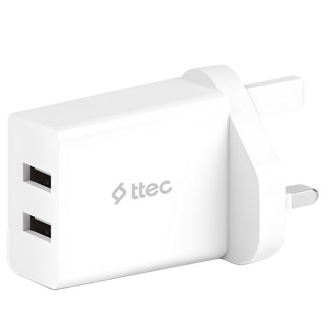 Adapter Ttec SmartCharger Duo Travel 2SCS21B White — Bakı