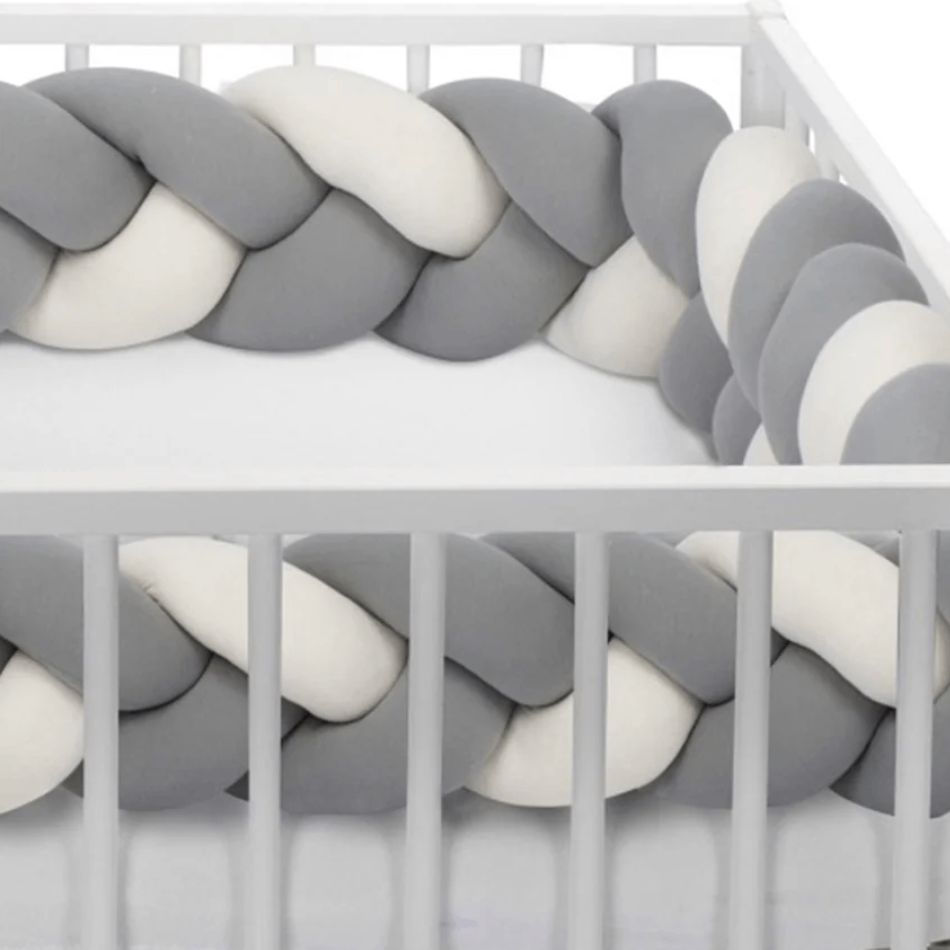 Çarpayı üçün hörülmüş bamper Sevi Bebe 3in1 Grey — Uşaq otağı, Bakı (3)