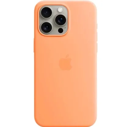 Çexol Apple iPhone 15 Pro Silicone Case with MagSafe Orange Sorbet (MT1H3ZM/A) — Smart home