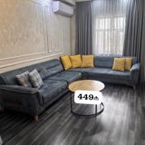 Künc divan dəsti – müasir dizayn - Rəng: tünd boz (kontrast sarı və — Jale