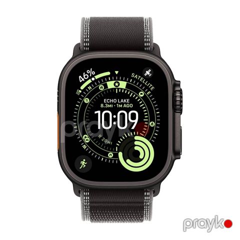 Apple Watch Sport Ultra 3 49mm Sport Loop (Black Titanium, Black/Charcoal Trail Loop) — Bakı