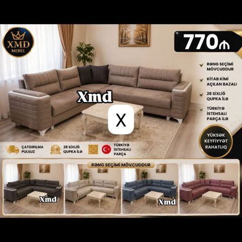 XMD Mebel – künc divan - Qiymət: 770 - Rəng seçimi mövcuddur — Bakı