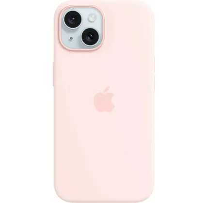 Çexol Apple iPhone 15 Plus Silicone Case with MagSafe Light Pink (MT143ZM/A) — Bakı