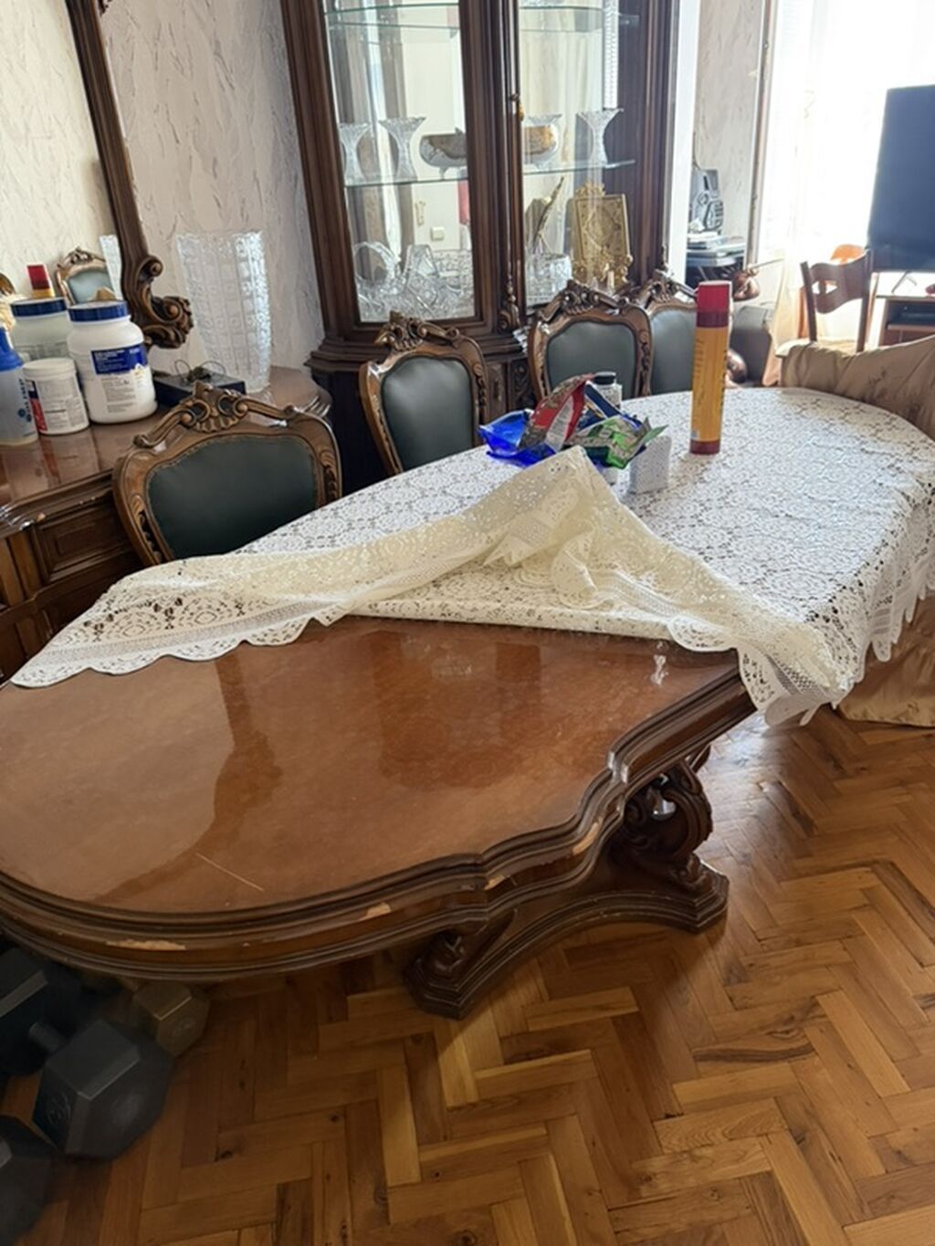 Goz ağacından qonaq otağı dəsti Tərkibi: - Böyük güzgülü — Mebel, Bakı (5)