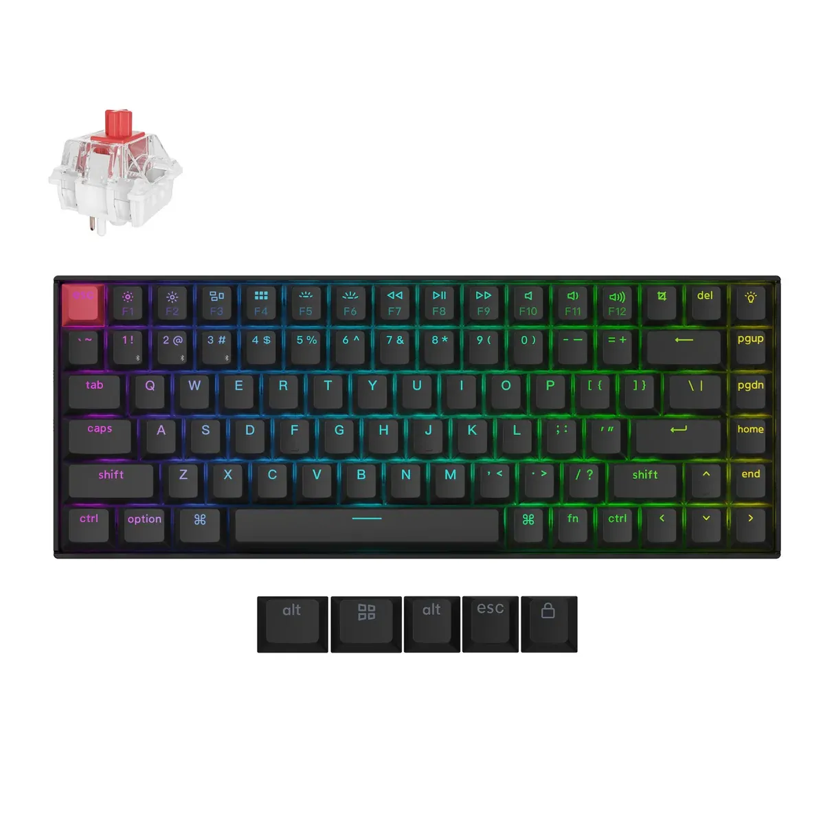 Simsiz oyun klaviaturası Keychron K2 Version 3 Swappable RGB Backlight Red Switch(K2X-H1Z-AZ) — Keyboards & Mice
