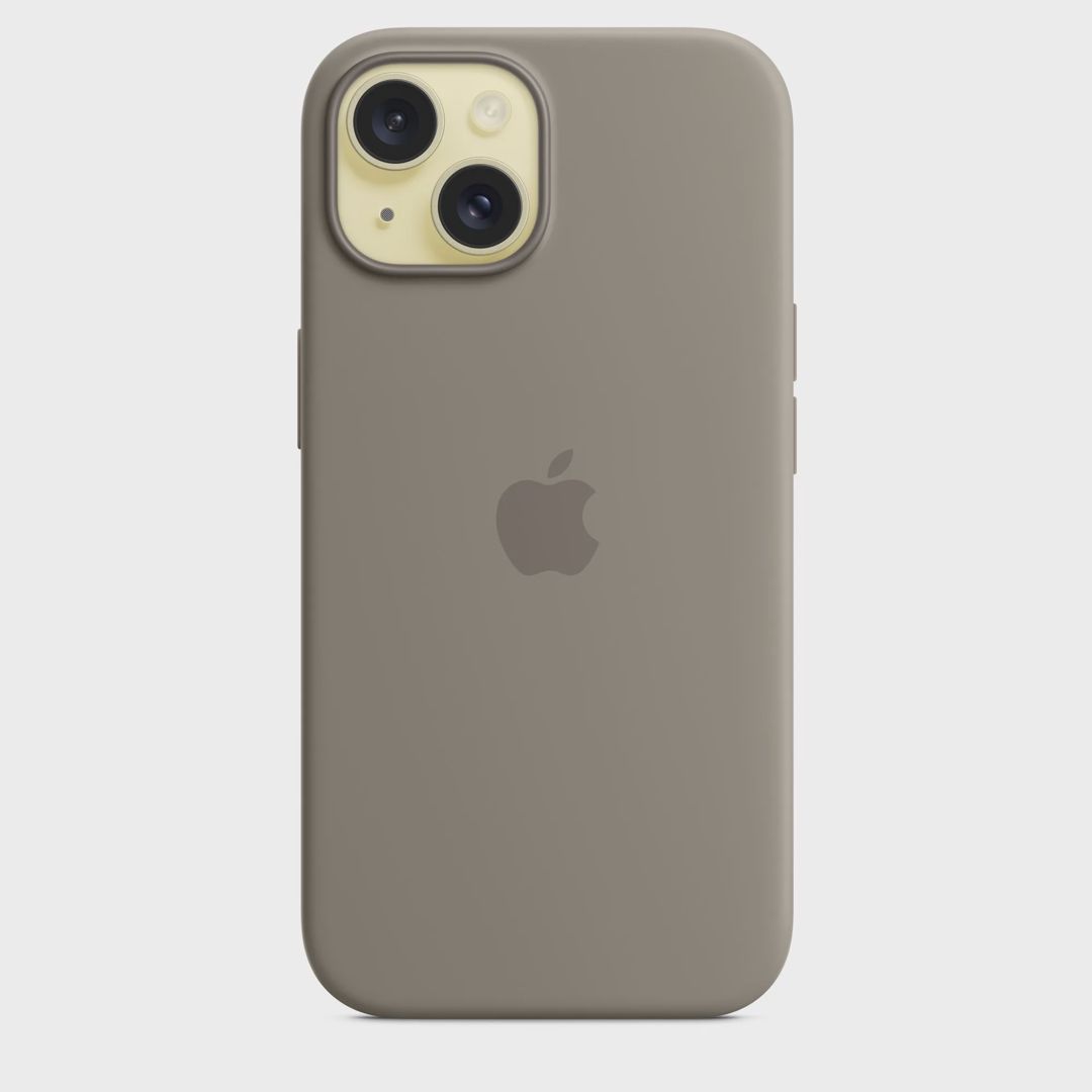 Çexol Apple iPhone 15 Silicone Case with MagSafe Clay (MXPG3ZM/A) — Çexollər, Bakı