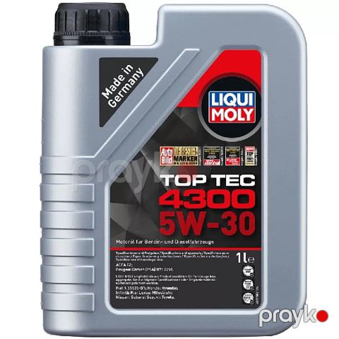 Avtomobil mühərrik yağı Liqui Moly Top Tec 4300 5W-30 1L (2323/8030)