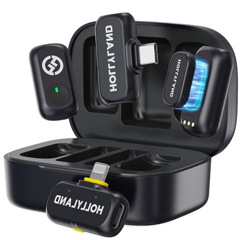 Blogger mikrofonu Hollyland Lark A1 Combo USB Type-C RX+ Lightning RX Space Gray — Bakı