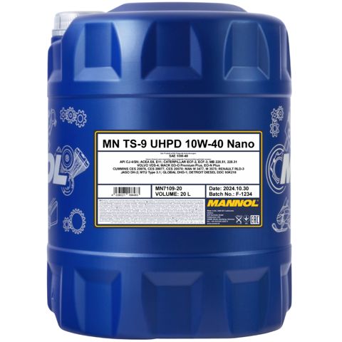 Mühərrik yağı Mannol 7109 TS-9 Uhpd 10W-40 Nano 20L — Bakı