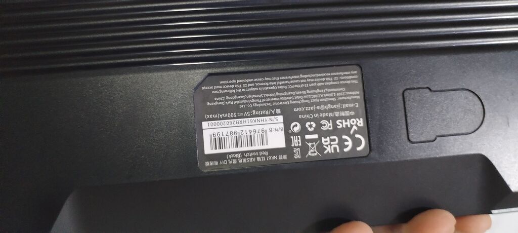 Nacodex x Ajazz NK61 mexaniki Red switch klaviatura Az işlenib Qutu — Elektronika, Şəki (2)
