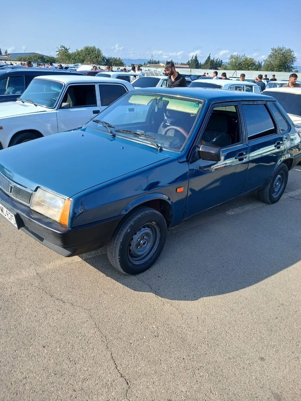 Lada Samara (21099) sedan - Kuzov: 4 qapılı sedan, mavi rəng — Avto, Xırdalan (2)