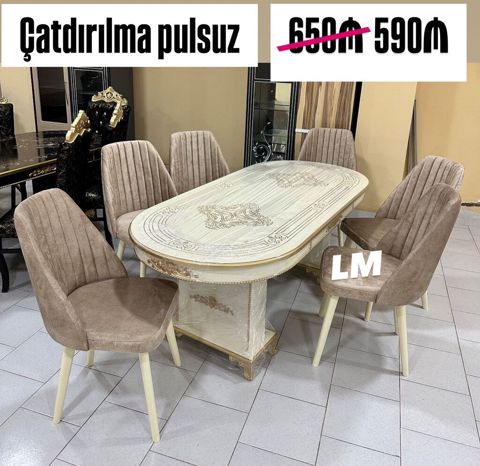 Klassik üslubda yemək dəsti: - 1 ədəd ovala yaxın formalı, naxışlı və — Bakı