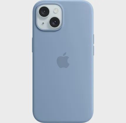 Çexol Apple iPhone 15 Silicone Case with MagSafe Winter Blue (MT0Y3ZM/A) — Çexollər, Bakı