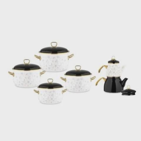 Qazan dəsti Kaiser Emal 12 parça Black (8681851512465) — Cookware