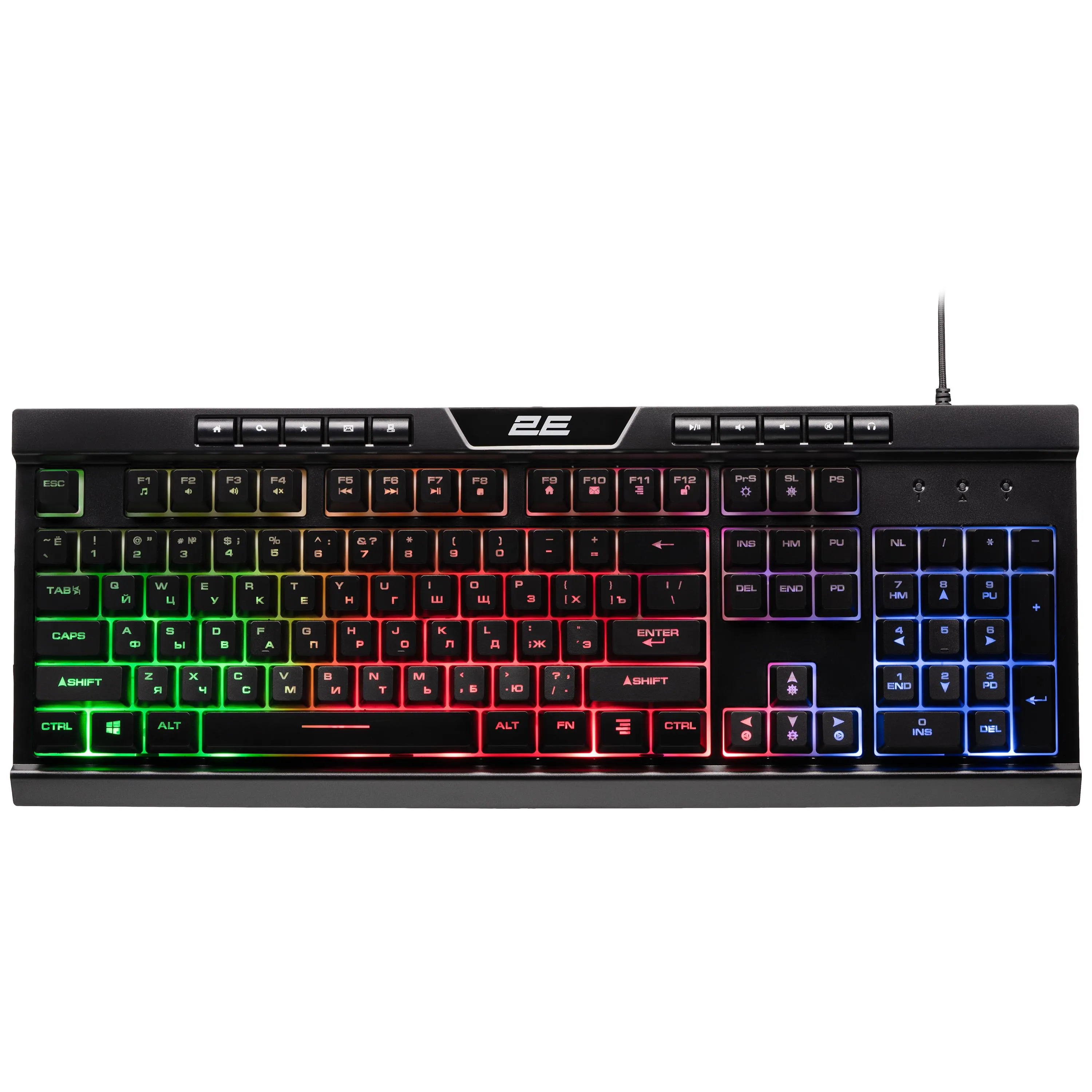 Oyun üçün simli klaviautura 2E Gaming KG300 114key, Black — Keyboards & Mice