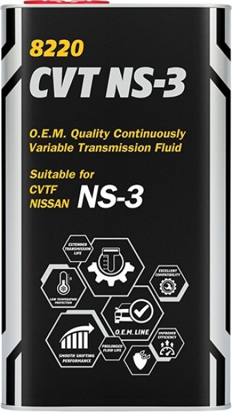 Sürətlər qutusu üçün yağ Mannol 8220 CVT NS-3 4 lt Special — Bakı