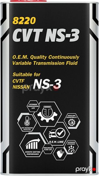 Sürətlər qutusu üçün yağ Mannol 8220 CVT NS-3 4 lt Special — Bakı